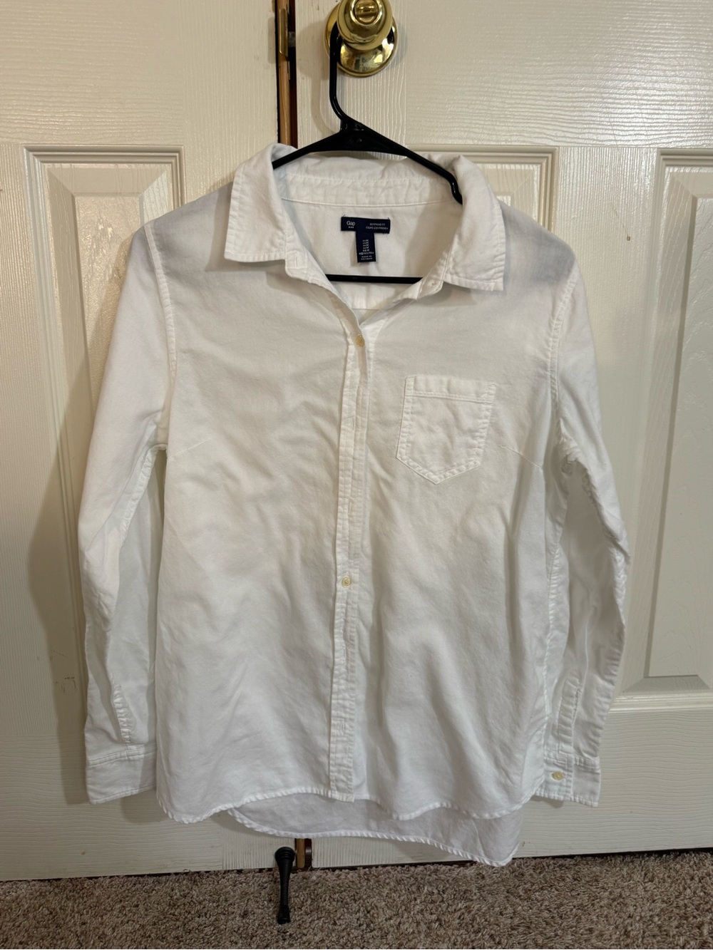 GAP White Boyfriend Fit Button Down Shirt Medium